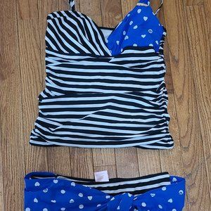Juicy Couture Striped Tankini (M)